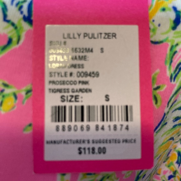 Lilly Pulitzer Loran Dress Prosecco Pink Tigress Garden Size Small - Picture 15 of 15